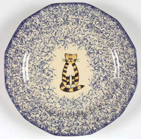 Molly's Cows Blue Dinner Plate