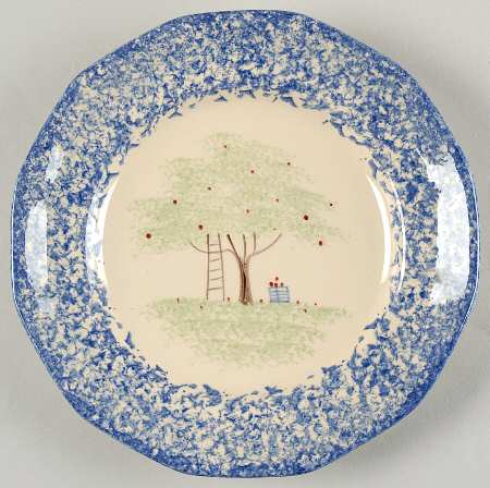 Molly's Cows Blue Salad Plate