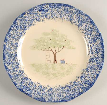 Molly's Cows Blue Dinner Plate