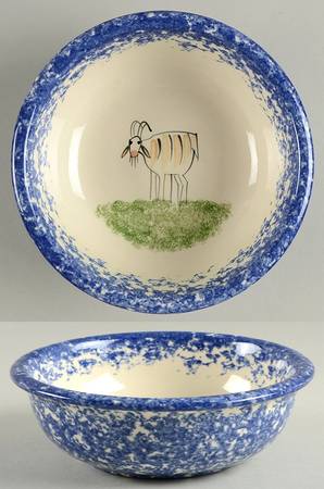 Molly's Cows Blue Coupe Soup Bowl
