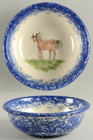 Molly's Cows Blue Coupe Soup Bowl