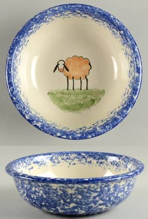 Molly's Cows Blue Coupe Soup Bowl