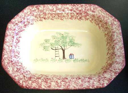 Molly's Cows Mulberry 11" Oval Vegetable Bowl