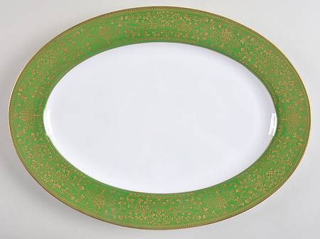Jade Mist 14" Oval Serving Platter