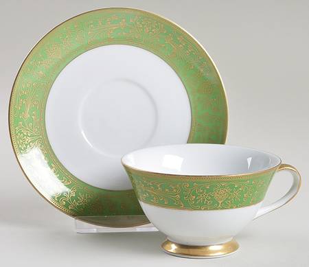 Jade Mist Footed Cup & Saucer Set