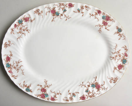 Ancestral (Wreath Backstamp) 15" Oval Serving Platter