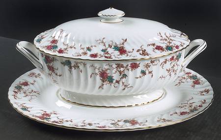 Ancestral (Wreath Backstamp) Oval Tureen & Lid with Underplate