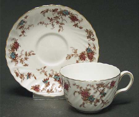 Ancestral (Wreath Backstamp) Flat Cup & Saucer Set