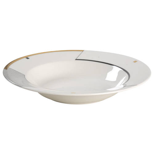 Angles Gold Large Rim Soup Bowl