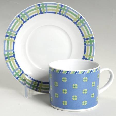 Provence Flat Cup & Saucer Set