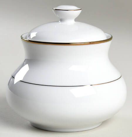 Gold Line Sugar Bowl & Lid