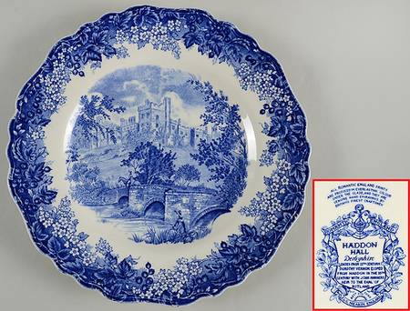 Romantic England Blue (Shield Backstamp) by J &amp; G Meakin