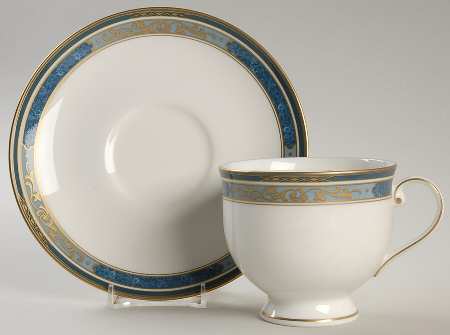 Imperial Manor Footed Cup & Saucer Set by Mikasa