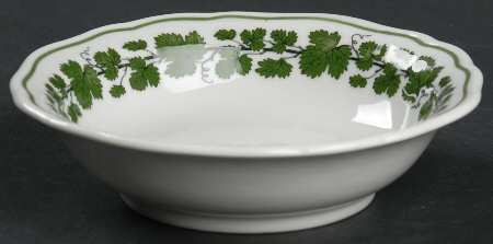 Full Green Vine (Scalloped, No Trim) Fruit/Dessert (Sauce) Bowl