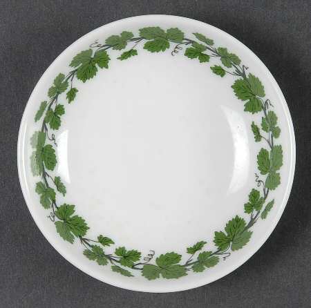 Full Green Vine (Scalloped, No Trim) Butter Pat