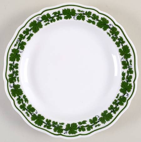 Full Green Vine (Scalloped, No Trim) Salad Plate