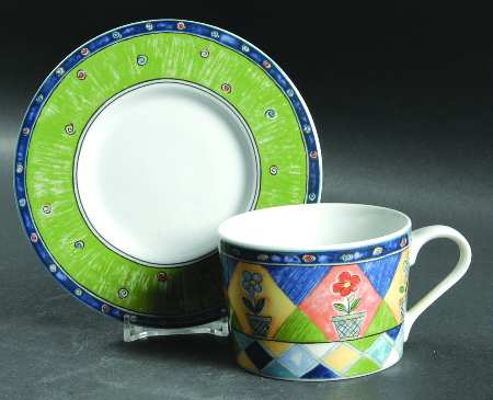 Spring Gallery Flat Cup & Saucer Set