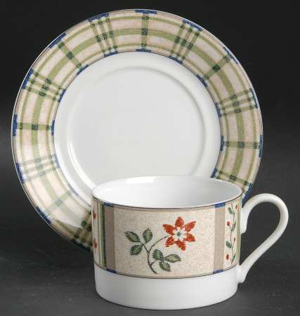 Garden Suite Flat Cup & Saucer Set
