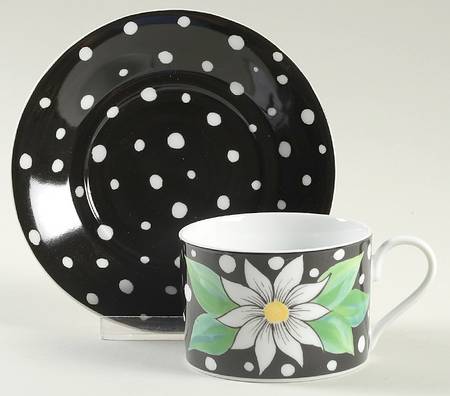Flower Market Flat Cup & Saucer Set