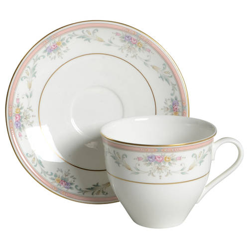 Spring Crest Flat Cup & Saucer Set