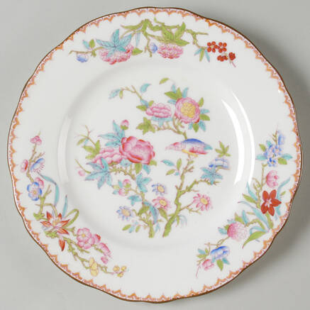 Cuckoo (Scalloped, White, Globe Backstamp) Salad Plate