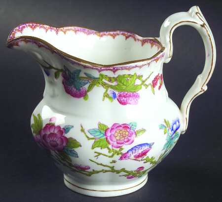 Cuckoo (Scalloped, White, Globe Backstamp) Creamer