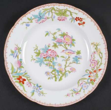 Cuckoo (Scalloped, White, Globe Backstamp) by Minton