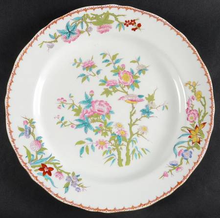 Cuckoo (Scalloped, White, Globe Backstamp) 12" Chop Plate (Round Platter)