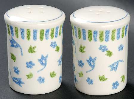 Spring Court Blue Salt & Pepper Set
