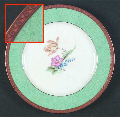 Victorian Jade Salad Plate