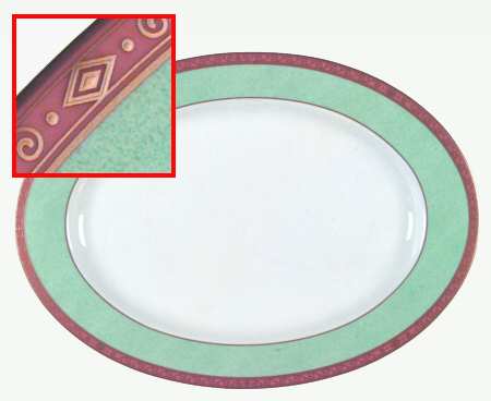 Victorian Jade 15" Oval Serving Platter