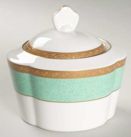 Victorian Jade Sugar Bowl & Lid
