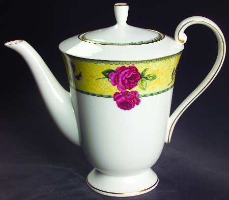Rose Moire Coffee Pot & Lid