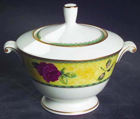 Rose Moire Sugar Bowl & Lid