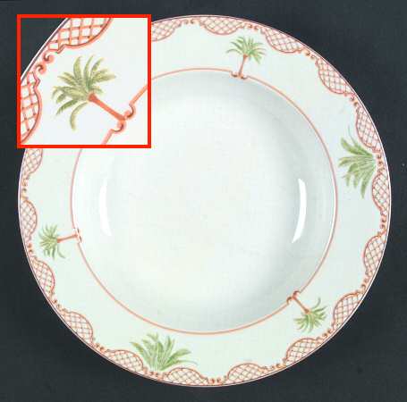 Island Spirit Large Rim Soup Bowl