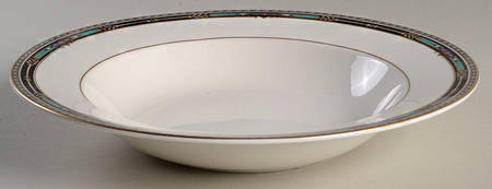 Plaza Court Black Large Rim Soup Bowl by Mikasa