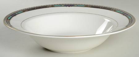 Plaza Court Black 10" Round Vegetable Bowl