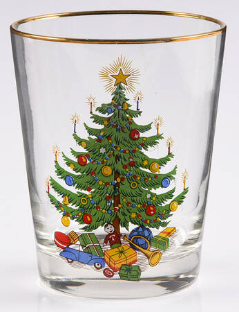 Old Fashioned Christmas Tree Glassware Double Old Fashioned