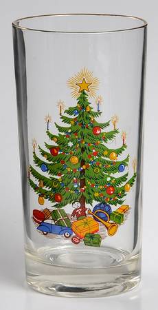 Old Fashioned Christmas Tree 10 Oz Glassware Tumbler