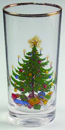 Old Fashioned Christmas Tree 10 Oz Glassware Tumbler
