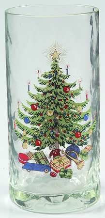 Old Fashioned Christmas Tree 12 Oz Glassware Tumbler