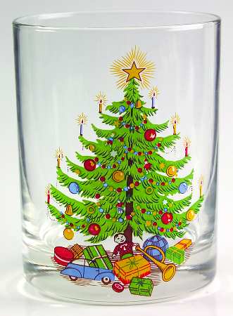 Old Fashioned Christmas Tree 10 Oz Glassware Double Old Fashioned