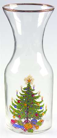 Old Fashioned Christmas Tree Glassware Carafe