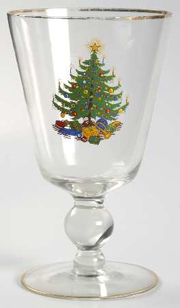 Old Fashioned Christmas Tree 8 Oz Glassware Goblet