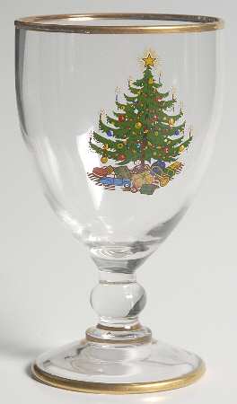Old Fashioned Christmas Tree 10 Oz Glassware Goblet