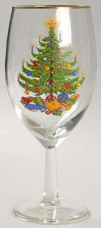 Old Fashioned Christmas Tree Glassware Iced Tea