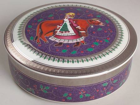 Twelve Days of Christmas 4" Round Box & Lid