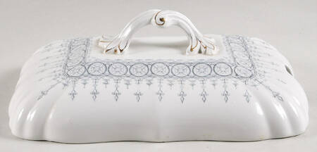 Premiere Blue Gray Lid for Tureen by John Maddock & Sons