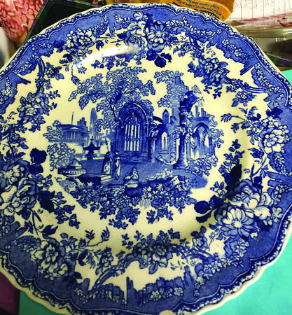Fountains Blue Dinner Plate