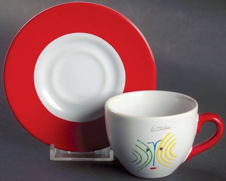 Crayon Collection Flat Demitasse Cup & Saucer Set